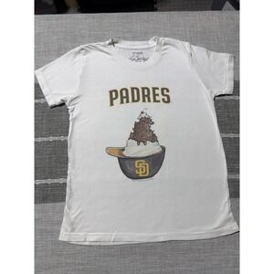 Kids San Diego‎ Padres Ice Cream Baseball Cap Graphic T Shirt Size M 8 10
